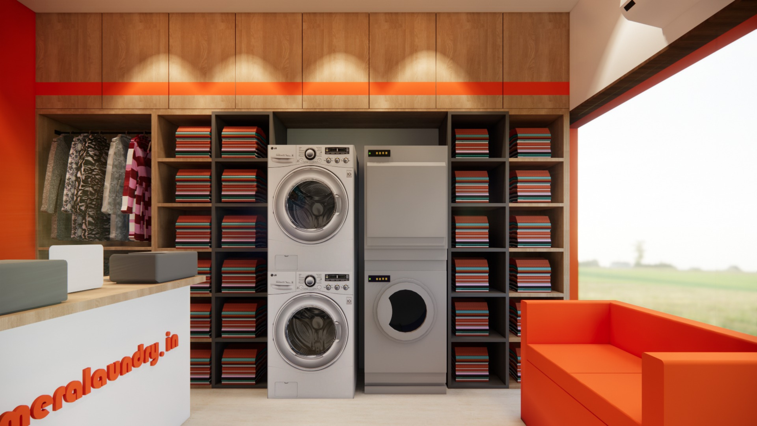 Mera Laundry franchise storefront
